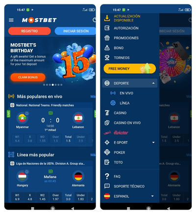 Descargar Mostbet apk en Android